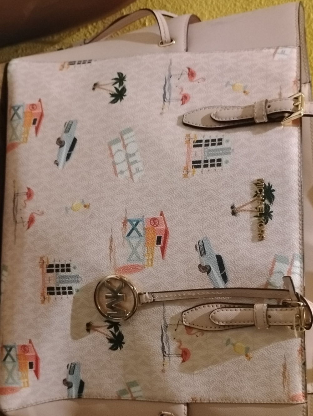 Limited Ed Michael Kors Gilly Large Drawstring Travel Tote light powder blush - Picture 11 of 17